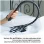 Fouet Sexy Érotique 85cm en Cuir Artificiel Jouet Cravache Sexy Érotique Martinet pour Chien Sexuel Flexible et Stable Fouet BDS