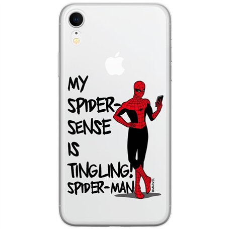 ERT GROUP Coque de téléphone Portable pour Iphone XR Original et sous Licence Officielle Marvel Motif Spider Man 024 Parfaitemen
