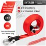 5 Tonnes) avec Manilles - Norme en 1492-1 - Corde de Remorquage pour Voiture - Sangle de Tract