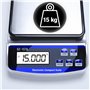 Retoo Balance De Cuisine Électronique, Charge Maximale 15 Kg, Écran LCD Vert Rétroéclairé, Fonction De Mise À Zéro, De Tarage Et