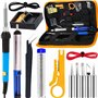 Retoo Fer À Souder Kit, 60 W, Température Réglable 200-450°C, 220 V, 5 Conseils De Soudage, Dans L'ensemble Éponge, Unité D'aspi