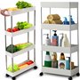 Retoo Chariot de cuisine à 4 niveaux