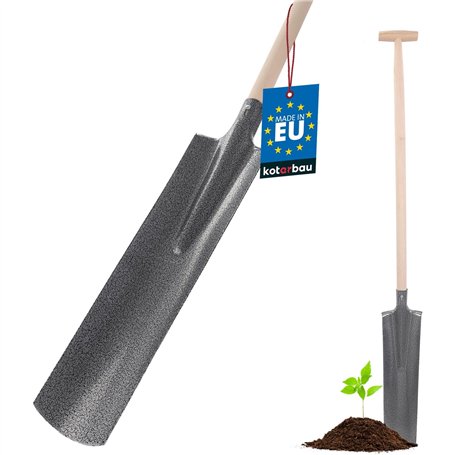 KOTARBAU® Bêche de drainage avec manche en bois