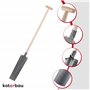 KOTARBAU® Bêche de drainage avec manche en bois, lame en acier étroite, support du manche 38 mm, bêche de jardin 510 x 115 mm