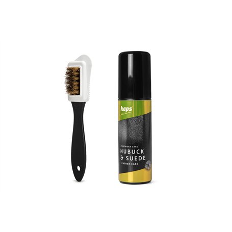 Kaps Revitalisant pour Cuir et Restaurateur pour Toutes les Couleurs de Cuir Nubuck et Daim avec Applicateur Èponge et Brosse à