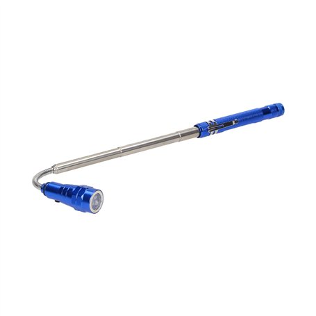 Virone WL-9 Lampe Torche LED Télescopique 17-57 cm 3 LED 4 x LR44 Tête Mobile Aimant Lampe d'Atelier