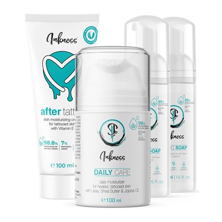 Inkness Kit de soin de tatouage Deluxe - Pour tatouage frais - Crème après-tatouage 100 ml