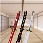 Hashiman - Triple Katana One Piece - Roronoa Zoro Shusui Wado Kitetsu - Trois Réplique Manga Sabre + Support d'Epée Bois + Tripl