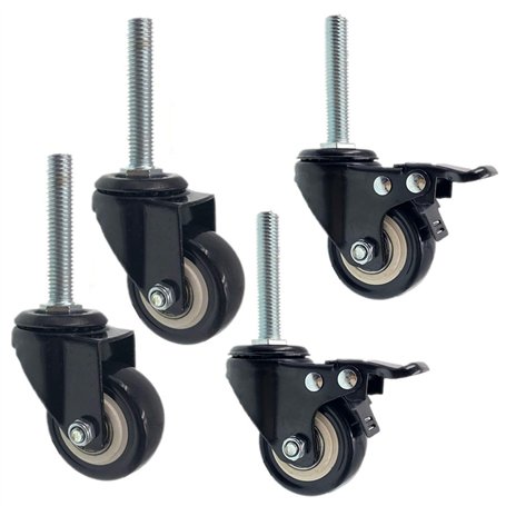 FWZJ Lot de 4 roulettes pivotantes de 5