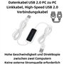 Aukson P79C Câble de données USB 2.0 haute vitesse – Câble de liaison PC vers PC de 160 cm pour un transfert de données rapide e