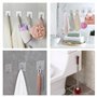 Lot de 24 crochets muraux et de plafond adhésifs et résistants pour salle de bains et cuisine, 10 kg (max), avec crochets en aci
