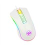 Redragon M711W Cobra White Souris Gaming Blanche, capteur Optique Pixart P3325 de 10.000 DPI, éclairage RGB, mémoire intégrée, i