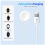 Chargeur de montre [certifié Apple MFi] Câble de charge magnétique sans fil rapide sans fil compatible avec Apple Watch Series 8