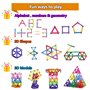 Jokooan Bâtons Magnétiques,Jeux de Construction Enfant, Ensemble 144PCS Blocs Magnétiques Jouets éducatifs pour Enfants