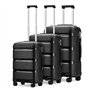 Kono Set de 3 Pièces Valise de Voyage Rigide Valise Soute Avion en Polypropylène Légere Ensembles de Bagages 55/65/76cm à 4 roul