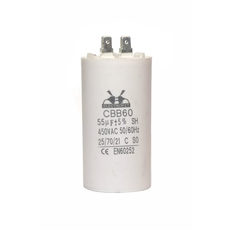 Electrofit – Condensateur moteur 55 uF 450 V AC - CBB60