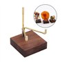 Perfeclan Métal Minérale Fossile Stand Titulaire D'affichage Rack Support en Bois pour Agate Roches, Style 02