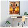 Hoobee 5D DIY Diamond Painting Girafe, Peinture Diamant Animal, Diamant Painting Broderie au Point de Croix Mosaïque Strass Déco