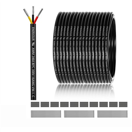 Câble à 3 fils 16 AWG - 3 x 1
