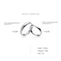 GFYWZ Bague Couple en Argent S925, Bague D'Ouverture Simple Et Lisse Pour Homme Et Femme, Bague à la Mode Pour la Saint-Valentin