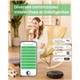 Aspirateur Robot 3000Pa, Robot Aspirateur Laveur 2 en 1, Robot Aspirateur aspiration puissante 120min d'Autonomie, Ultra-Mince S