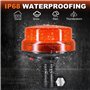 antom Gyrophare Orange LED, 12V-24V Jaune LED Avertissement et 7 Modes d'Eclairage pour chariot élévateur de véhicule Tracteur d
