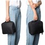SourceTon Trousse de maquillage de voyage professionnelle avec sac à cosmétiques espacé, Noir , L