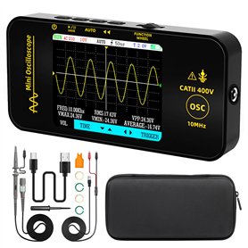 BSIDE Mini Oscilloscope Numérique de Poche 10MHz Bande Passante 48MSa/s Échantillonnage Oscilloscope Portable Rechargeable Ultra