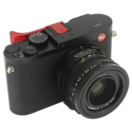 Haoge THB-LR Sabot en métal pour appareil photo Leica Q Q-P QP Typ116 Typ 116 Typ 116 Rouge