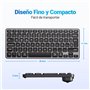 iClever DK02 Teclado Bluetooth para Mac - Compatible Teclado Apple Inalámbrico para Mac iOS PC Android - Cambia Entre 3 disposit