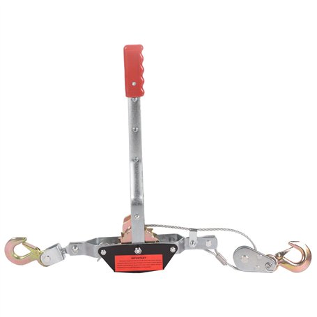 HOMIZEN Palan manuel 2 tonnes 2000 kg 2 m Câble métallique Ø 4