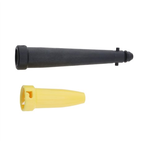Create idea 2 Pièces Nettoyeur Vapeur Puissance Buse de Remplacement Accessoires de Nettoyage Buse de Fenêtre Noir/jaune Compati