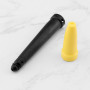 Create idea 2 Pièces Nettoyeur Vapeur Puissance Buse de Remplacement Accessoires de Nettoyage Buse de Fenêtre Noir/jaune Compati