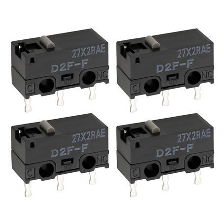 The Lord of the Tools Lot de 4 Micro-interrupteurs 3 Broches D2F-F pour Souris Micro-interrupteurs Micro-interrupteurs pour Sour