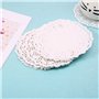 LLLucky 200 Pcs De Mariage Dentelle Ronde Papier Napperon Parti Cake Emballage Papier Pad Desserts Affichage Napperons sous-Verr
