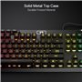 Redragon K513 Clavier de jeu à membrane RVB, clavier linéaire standard à 104 touches au toucher mécanique avec 5 touches macro G
