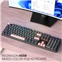 Redragon K556 SE Clavier de jeu filaire, clavier mécanique 104 touches remplaçables à chaud avec base en aluminium d'origine, pr