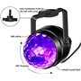 Boule disco à lumière noire UV, LUNSY 6W LED Lumières de scène activée par la musique 7 modes d'éclairage Effets d'éclairage ave