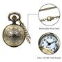 JewelryWe Montre de Poche Gousset Retro Toile d'Araignée Quartz Alliage Chaîne Collier Pendentif Longueur 80cm pour Homme Femme 