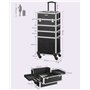 SONGMICS Valise à maquillage Mallette de maquillage Trolley à maquillage bijoux et cosmétique Beauty case Grande taille, JHZ06B