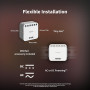 Aqara Double module relais T2 avec matière, nécessite un concentrateur Aqara Zigbee 3.0, mode contact sec pour portes de garage
