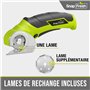 SnapFresh Ciseaux Electrique Cutter Rotatif ÉLectrique 4V Universels avec 2 Lames Sans Fil pour DIY/Papier/Carton/Cuir/Tapis/Pla