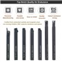 Lot de 21 Pcs 10mm Porte-Outil De Tournage KitTournage Inserts en Carbure Barre D'Alésage Tournage Multifonctionnel Support Alés