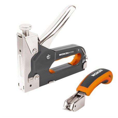 WOKIN - Pistolet agrafeur 3 voies et extracteur d'agrafes (industriel)