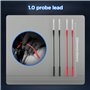 AUTOOL Kit de cordons de test en silicone pour multimètre 48PCS avec sondes de perçage de fil remplaçables, pinces crocodiles, p
