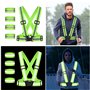 URAQT 2 Pièces Gilet de Sécurité vélo et 4 Pièces Bracelets de Sécurité, Haute Visibilité Polyester Gilet Vélo Réglable Elastiqu