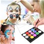 URAQT 2Pcs Peinture Corporelle Lumineux pour Visage Corps,15 Couleurs Palette de Maquillage Fluo Fluorescents UV,15 Couleurs Pal
