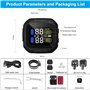 OBEST TPMS Moto Pression des Pneus Système de Surveillance, Testeur de Température des Pneus sans Fil,Air Fuite Alarme Batterie/