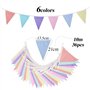 BETESSIN 10M Fanions Pastel Guirlande Bannière Banderole Drapeaux Bunting Banner Triangle en Toile Vintage Champêtre Decoration 