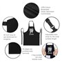 Xinzistar Tablier de Cuisine pour Homme, Let's Cook Tabliers de Cuisine Étanche Réglable Tablier Barbecue avec Poches Idée Cadea